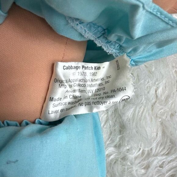 Vintage 1978 Cabbage Patch Doll Blue Eye Blond Hair Original Clothes - Picture 6 of 6